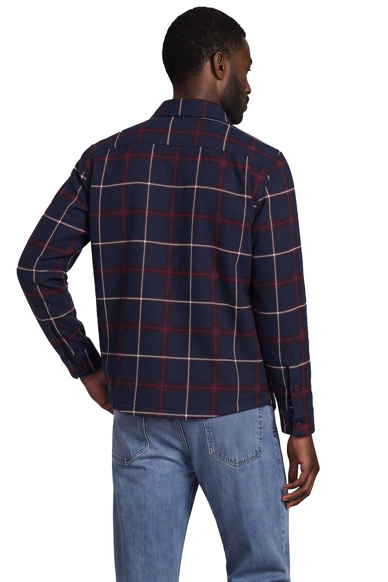 High Pile Lined Rain Defense Authentic Flannel Shirt Jacket, Alternate, color, Navy Gordon Dress Tartan