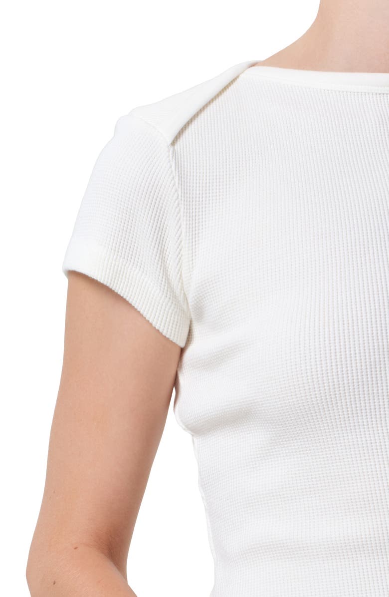 Citizens of Humanity Waffle Knit Cotton Baby Tee, Alternate, color, Pashmina Off White