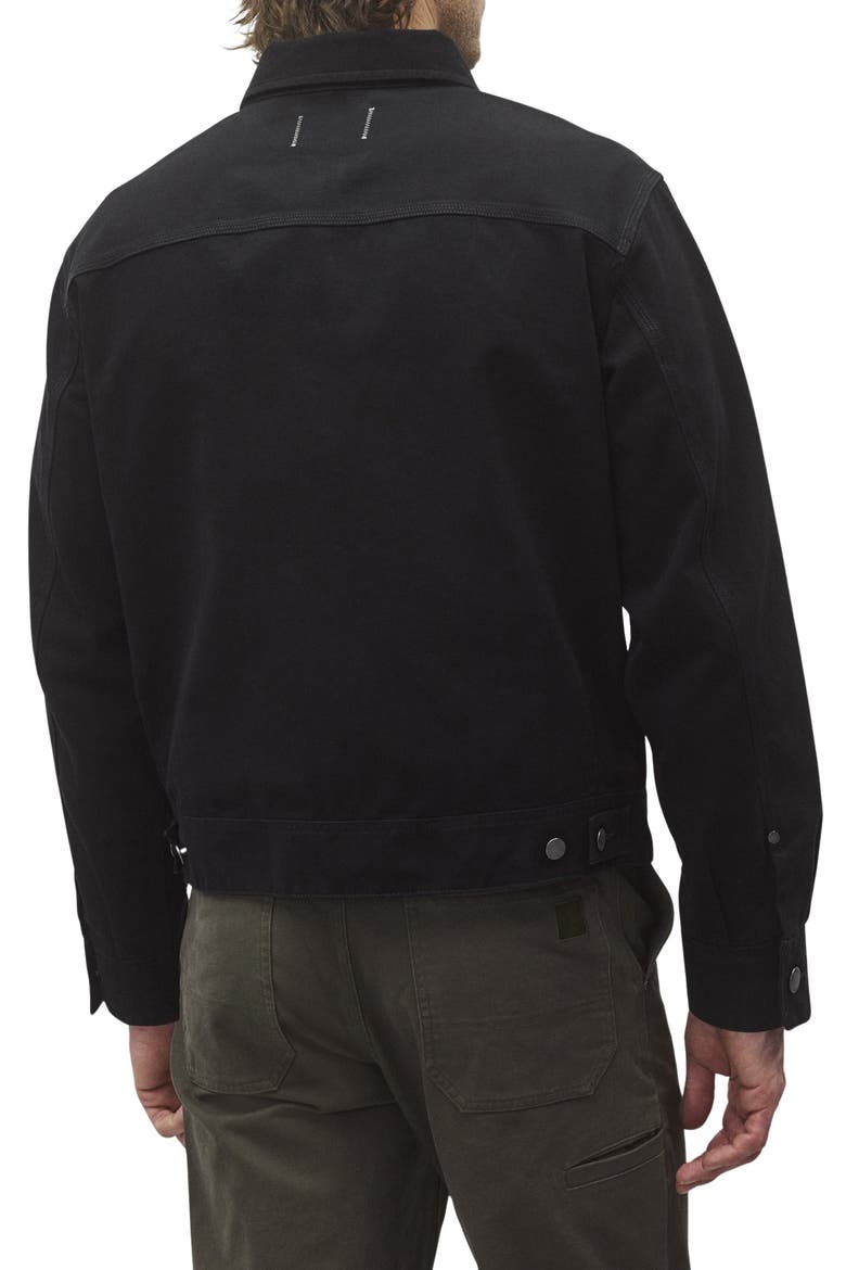 Cotton Canvas Grounds Jacket, Alternate, color, BLACK