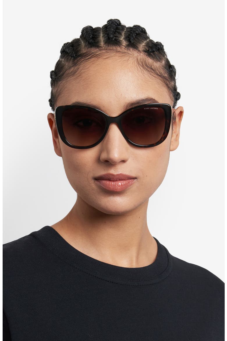 55mm Gradient Cat Eye Sunglasses, Alternate, color, HAVANA/ BROWN
