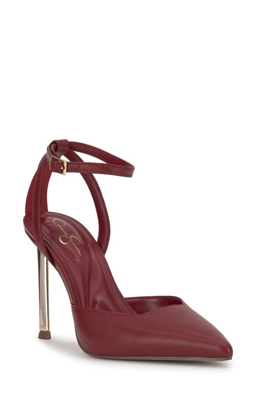 Jessica Simpson Kalynia Ankle Strap Pump In Burgundy