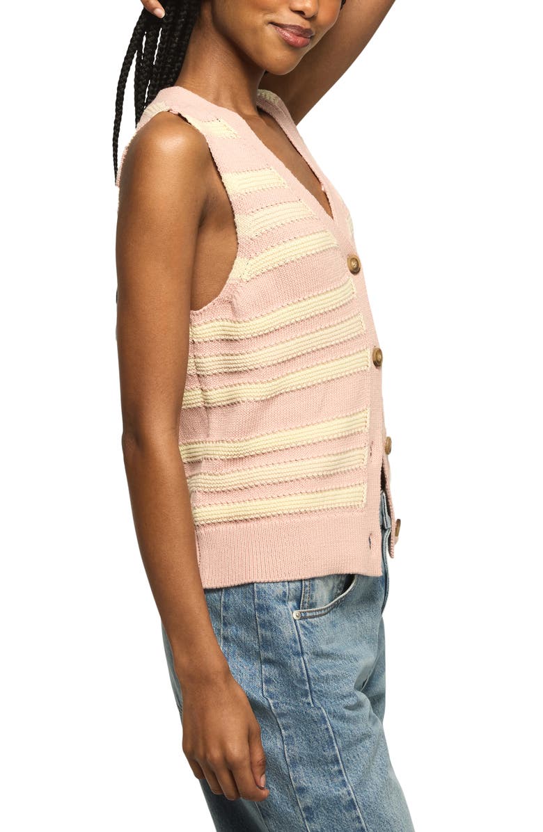 Lucky Brand Stripe Sweater Vest, Alternate, color, Rose Smoke
