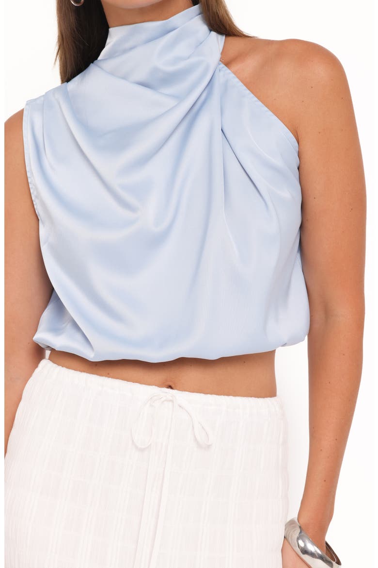Cinzia One-Shoulder Crop Top, Alternate, color, BLUE