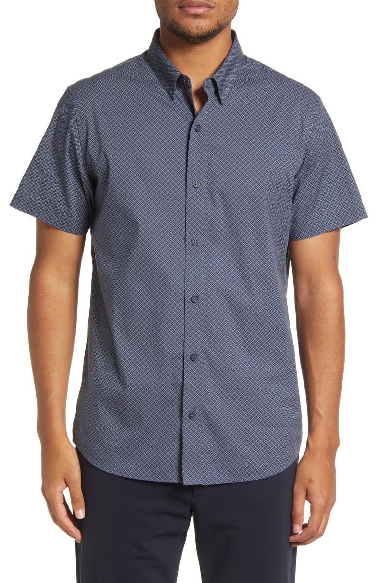 TravisMathew Annual Champ Cotton Blend Button-Up Shirt, Main, color,