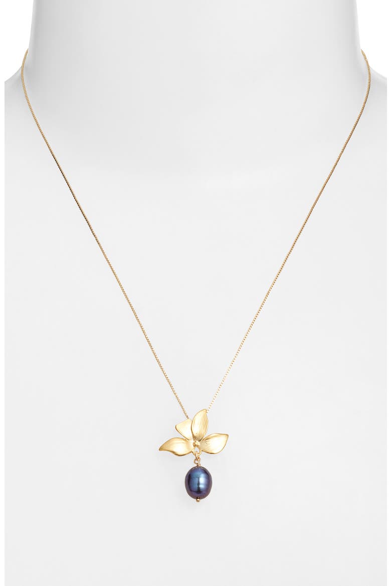 Maeve Freshwater Pearl Pendant Necklace, Alternate, color, GOLD / PEACOCK