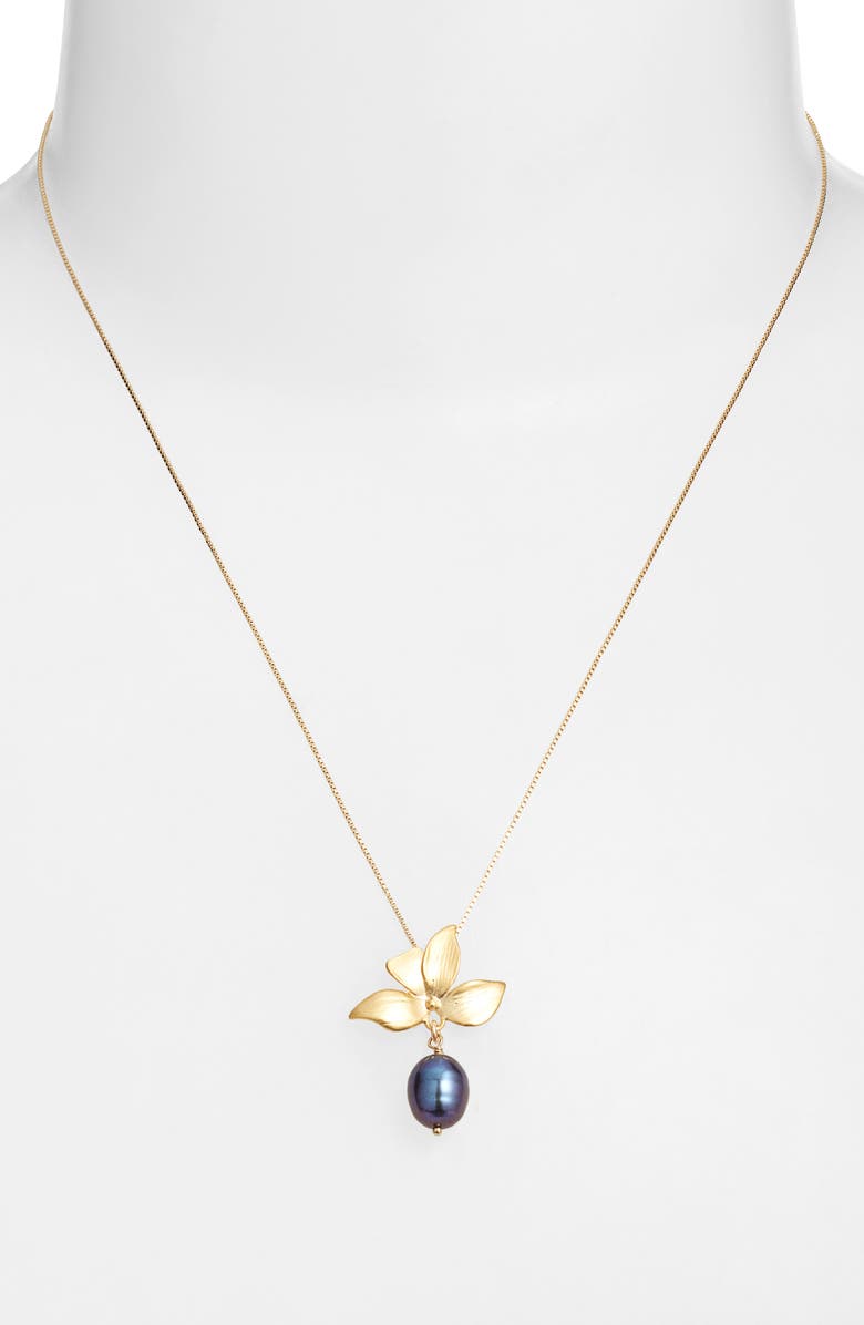 Set & Stones Maeve Freshwater Pearl Pendant Necklace, Alternate, color, Gold / Peacock