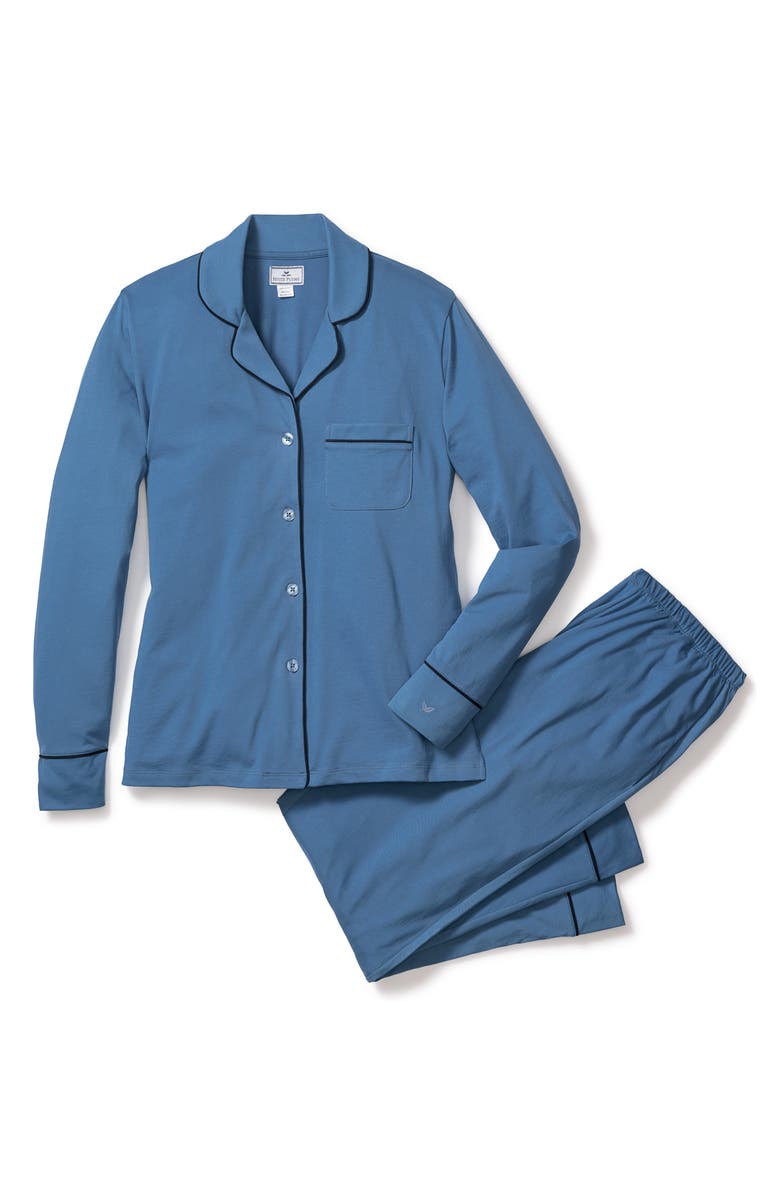 Petite Plume Mystique Blue Peruvian Cotton Pajamas, Alternate, color, 
