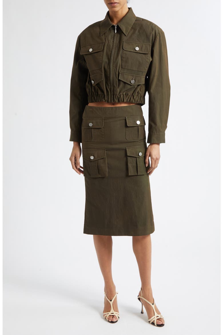 Crop Utility Jacket, Alternate, color, GREEN