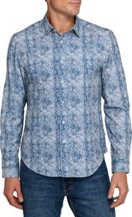 Brooklyn Brigade Persian Print Woven Long Sleeve Basic