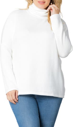 売れ筋商品|||キヨナ ニット&セーター アウター レディース Women's Plus Size Paris Turtleneck Tunic Sweater Oatmeal Womens Plus Size Paris Turtleneck Tunic Sweater - Kiyonna