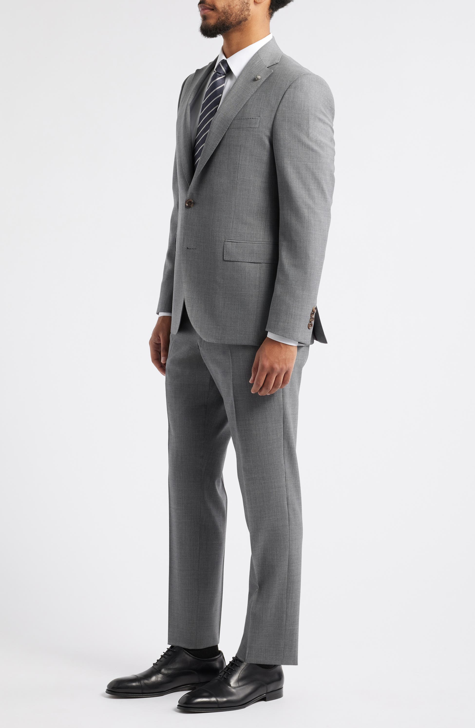 Esprit Solid Stretch Wool Suit