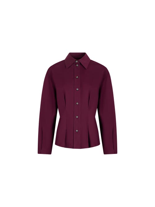 Callas Milano Lucia Lantern Sleeve Shirt In Purple