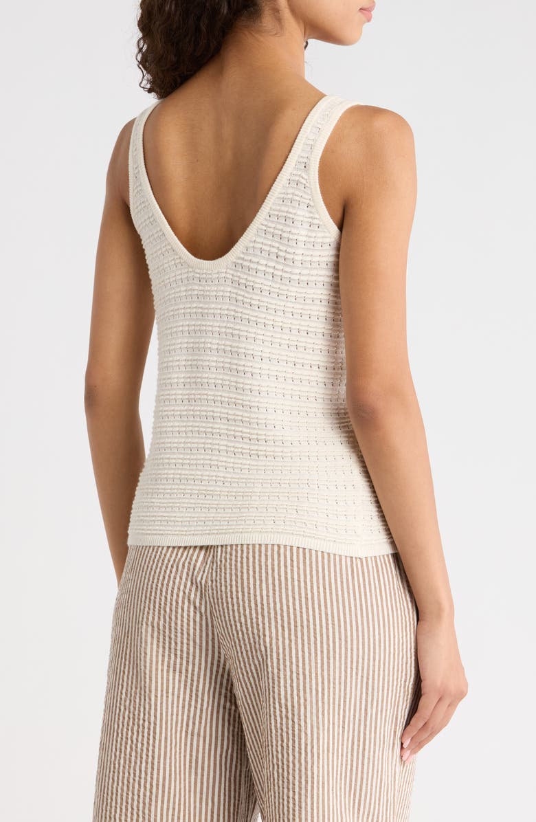Marine Layer Siena Cotton Sweater Tank, Alternate, color, Antique White