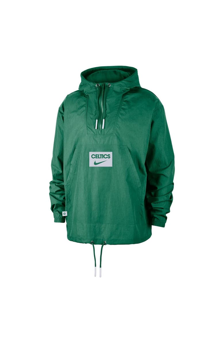 Nike Men's Nike Green Boston Celtics Courtside Premium Club Anorak Quarter-Zip Pullover Hoodie, Alternate, color, Green