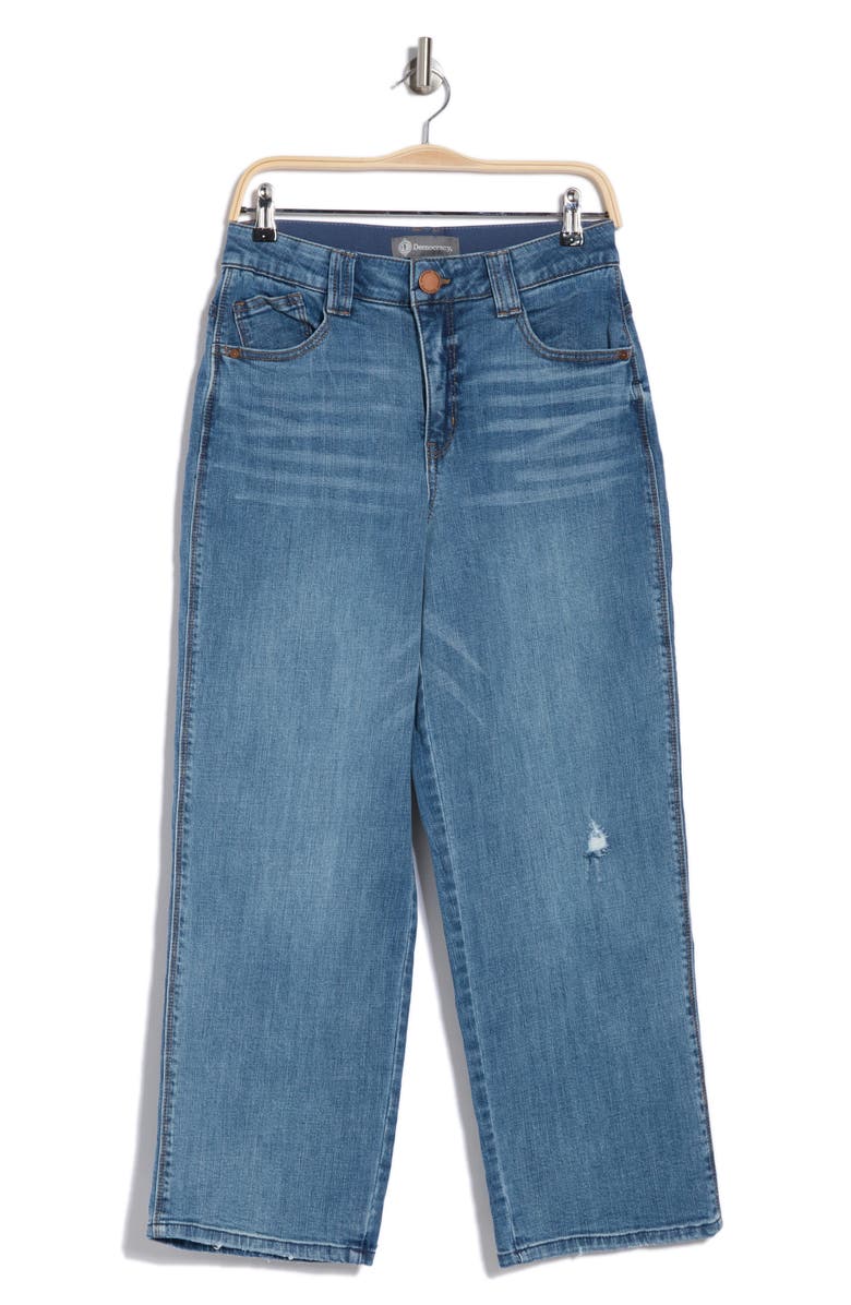 Democracy Skyrise Relaxed Straight Leg Jeans, Main, color, Mid Blue Vintage