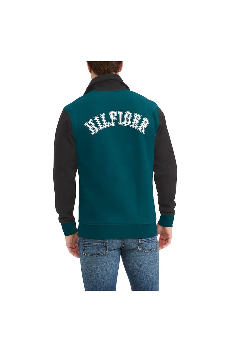 Tommy Hilfiger Men's Tommy Hilfiger Midnight Green/Black Philadelphia Eagles Aiden Quarter-Zip Sweatshirt, Alternate, color, 