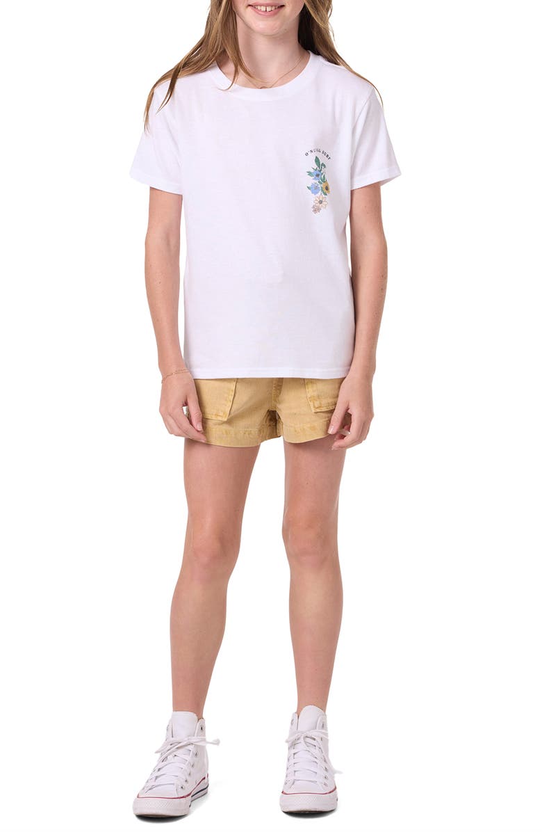 O'Neill Kids' Angie Floral Graphic T-Shirt, Alternate, color, White