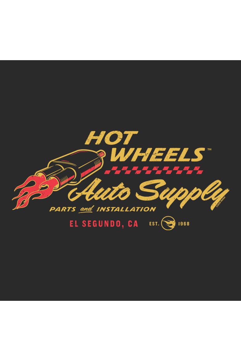 Men's Hot Wheels Auto Supply Vintage Logo  Graphic T-Shirt, Alternate, color, Charcoal