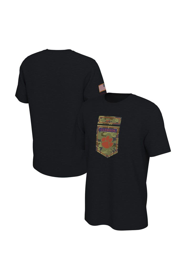 Men's Nike Black Clemson Tigers Veterans Camo T-Shirt, Main, color, Black