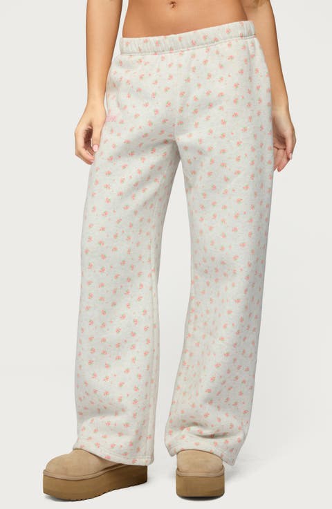 Flower Power Wide Leg Sweatpants