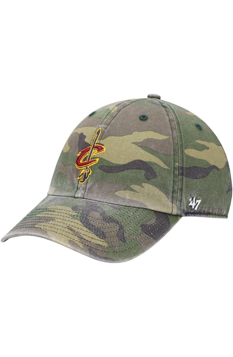 '47 Men's '47 Camo Cleveland Cavaliers Clean Up Adjustable Hat, Main, color, 