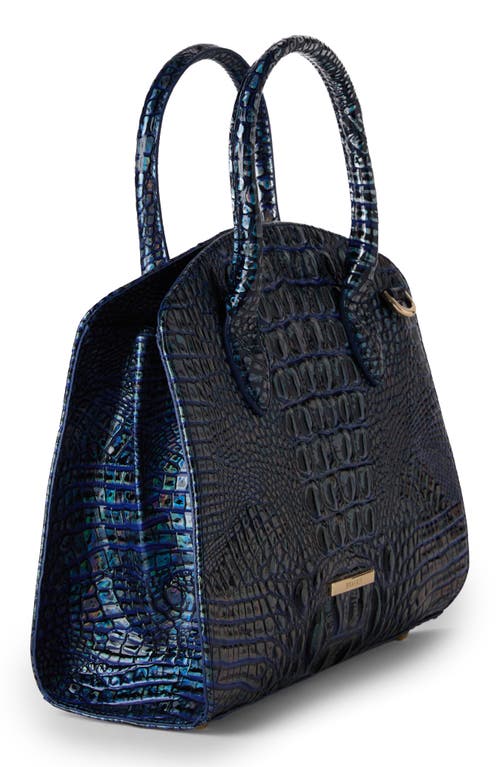 Brahmin Rosetta Croc Embossed Leather Satchel