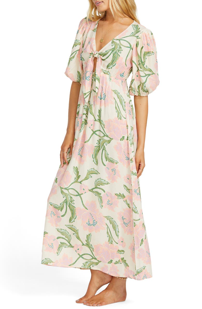 Billabong Night Fall Floral Crepe Maxi Dress, Alternate, color, 