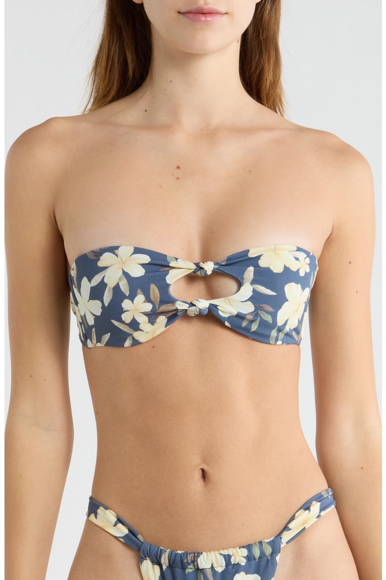 Shelley Floral Knot Bandeau Bikini Top, Main, color, FLORAL