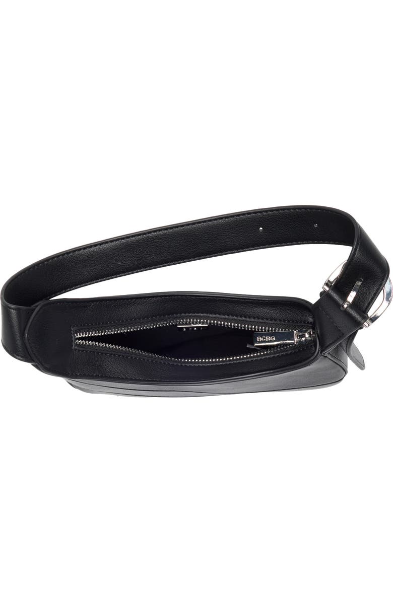 BCBG Layered Asymmetric Shoulder Bag, Alternate, color, Black