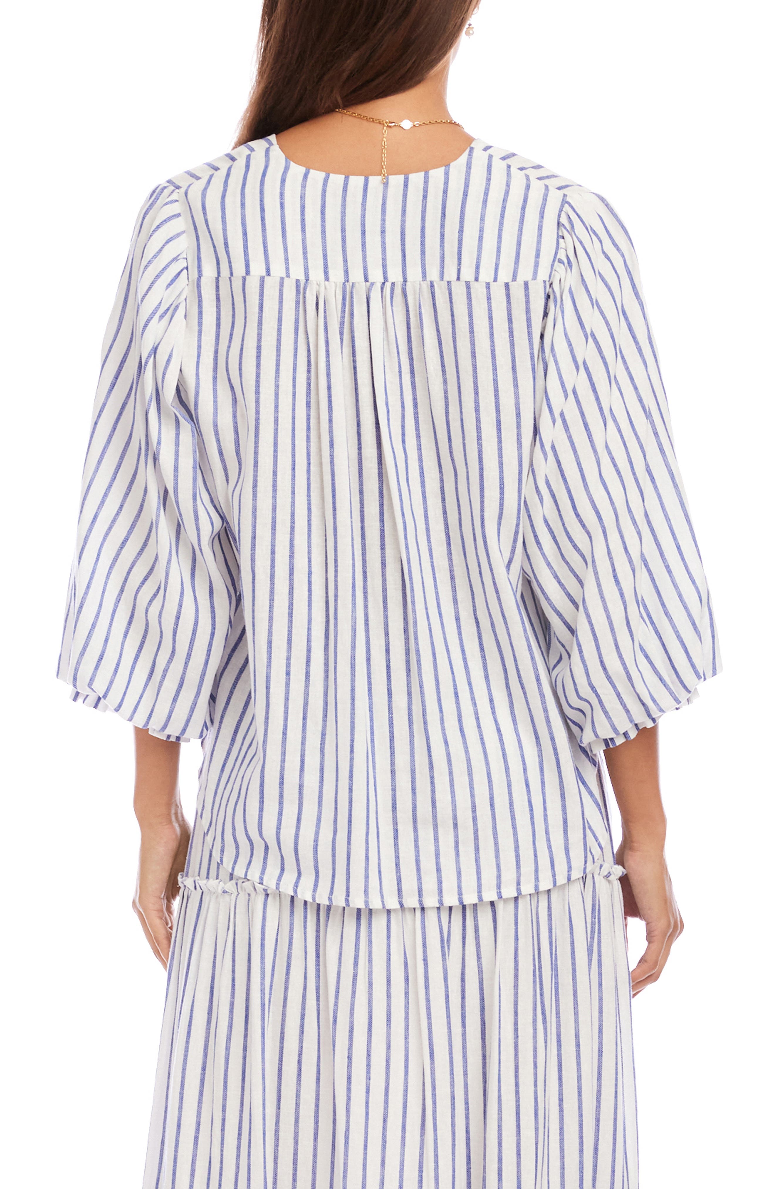 Stripe Linen Blend Shirt - image 2