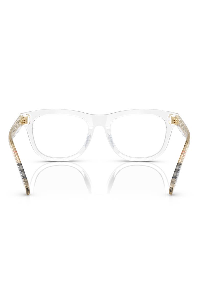 Burberry 47mm Square Optical Glasses, Alternate, color, Transparent / Demo Lens