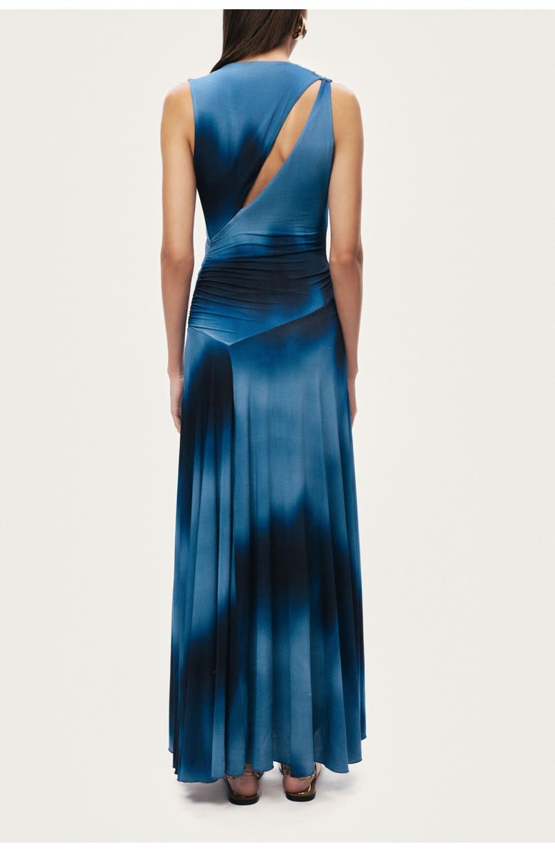 Nocturne Draped Asymmetric Maxi Dress, Alternate, color, Multi-Colored