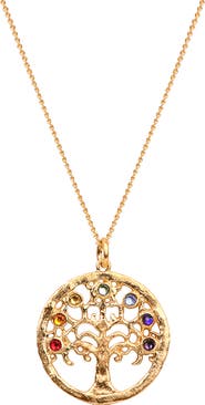 Karma and Luck Mindful Alignment - Chakra Tree Of Life Charm Necklace