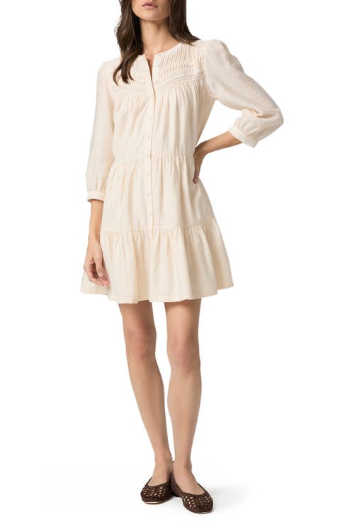 Fiume Texture Tie Back Tiered Dress