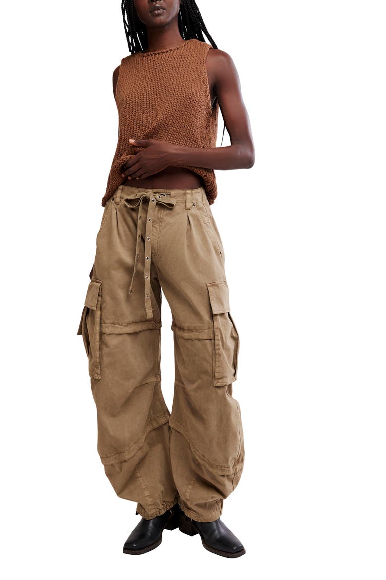 Reef Curved Cargo Twill Pants, Alternate, color, ALOE