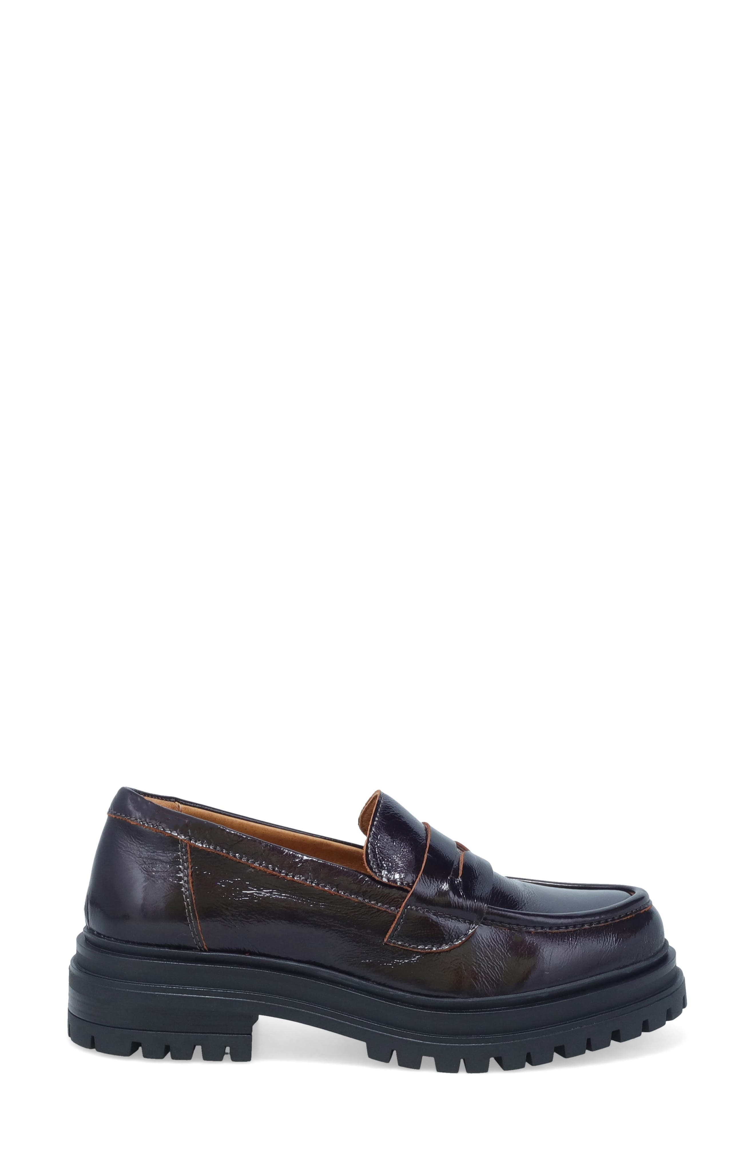 Miz Mooz Legend Platform Loafer, Alternate, color, Bordeaux Patent