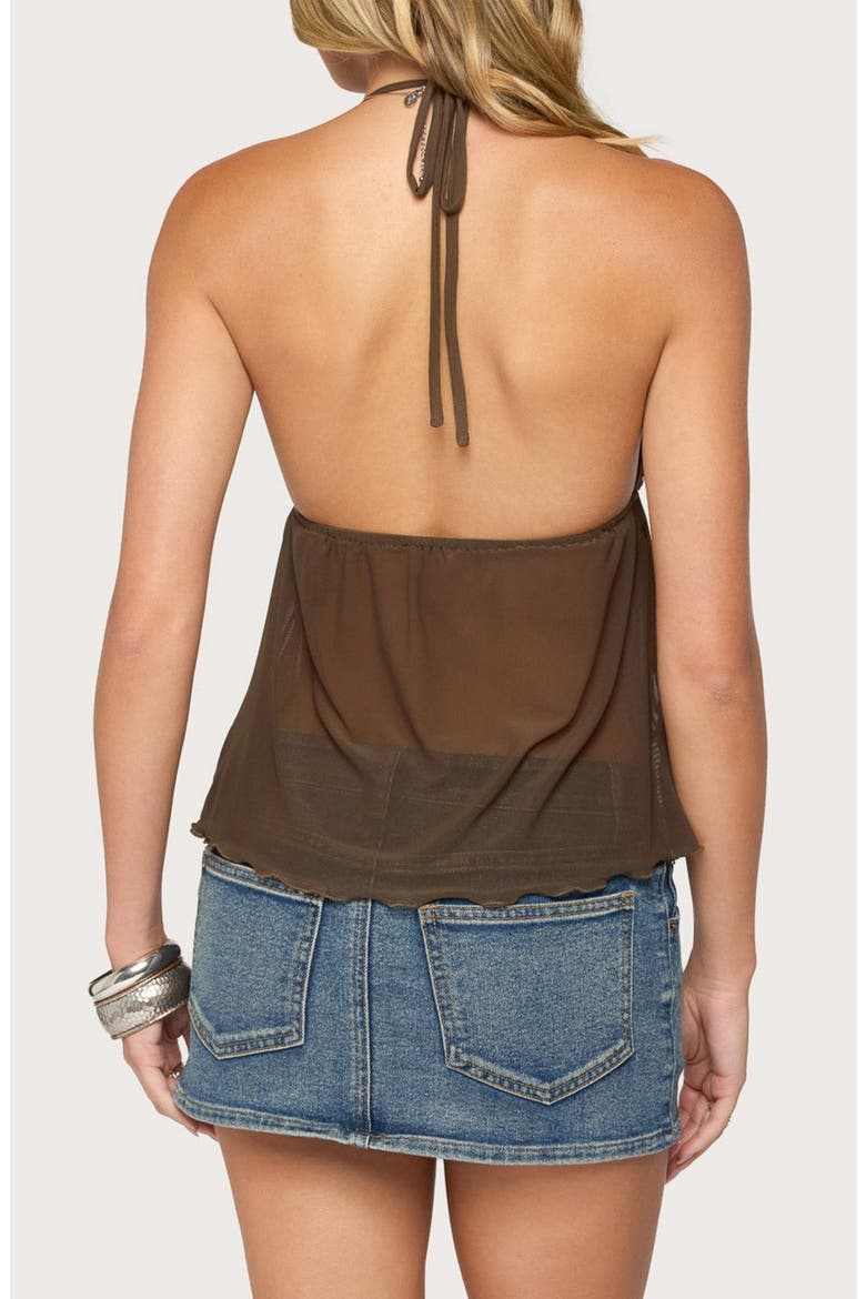 Tavish Sequin and Bead Halter Top, Alternate, color, OLIVE