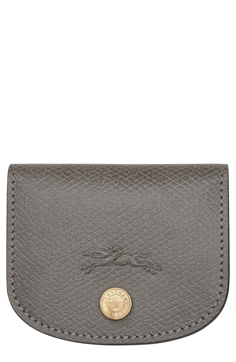 Longchamp Épure Leather Card Case, Main, color, Turtledove