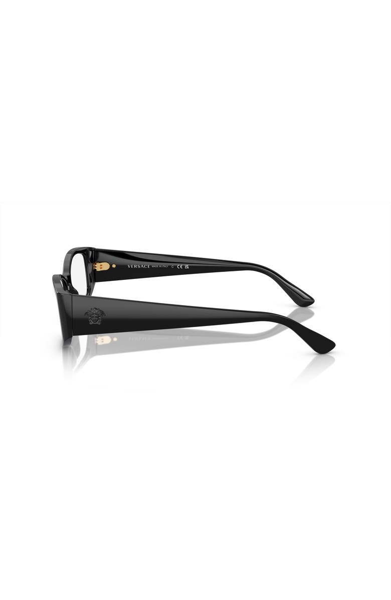 Versace 54mm Irregular optical glasses, Alternate, color, Black