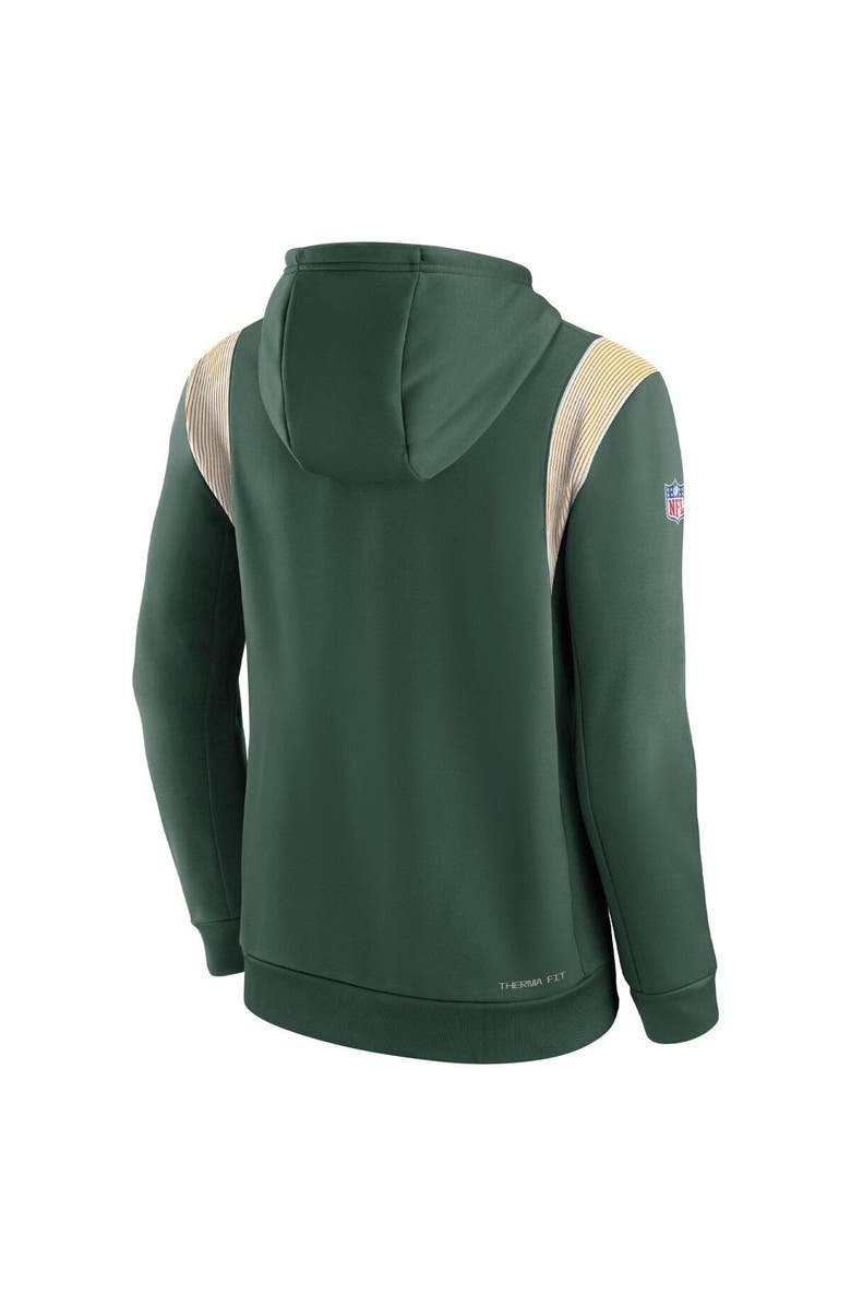 Nike Men's Nike Green Green Bay Packers Sideline Athletic Stack Performance Pullover Hoodie, Alternate, color, 