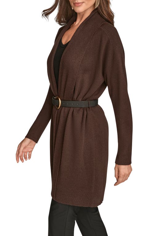 Donna Karan New York Belted Cardigan In Brown