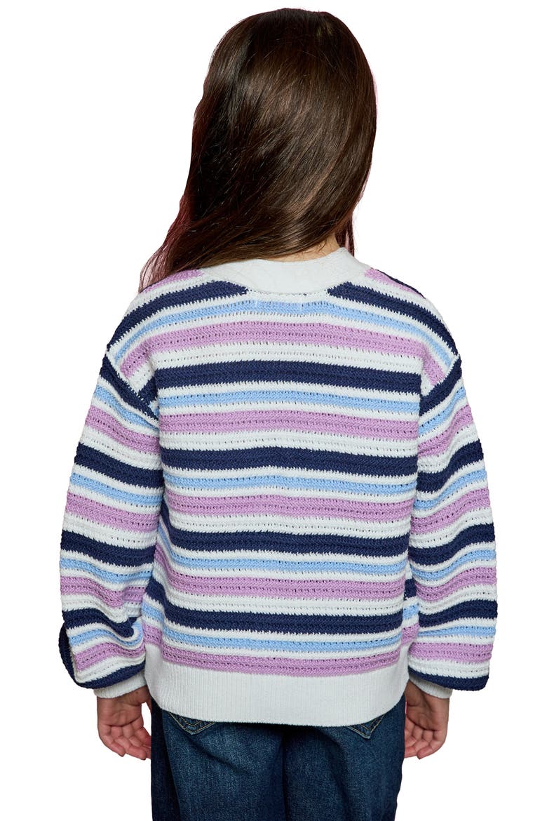 Kids' Striped Cardigan, Alternate, color, NIGHT BLUE COMBO