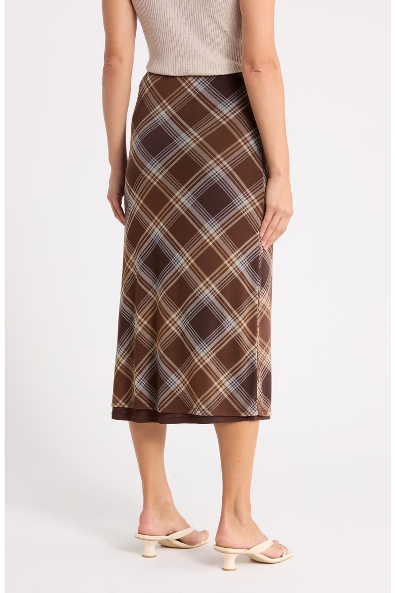 On the Way Printed Midi Skirt, Alternate, color, LISETTE BROWN PLAID