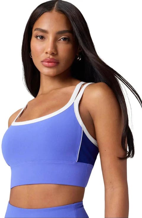Principal Color Block Longline Medium Impact Bra