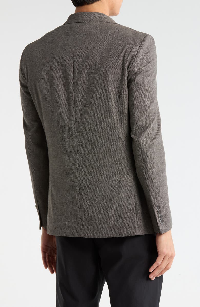 Calvin Klein Taupe Heathered Notch Lapel Sport Coat, Alternate, color, Taupe