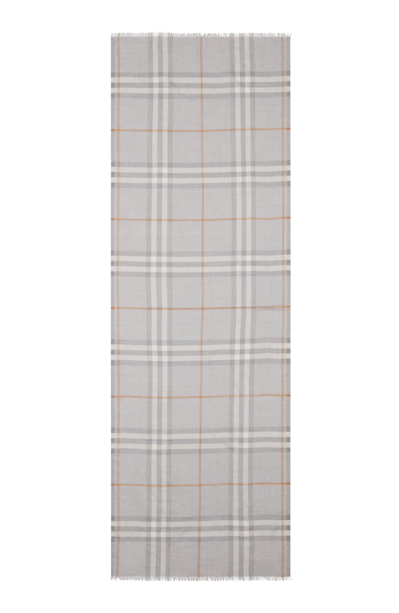 Burberry Check Wool & Silk Scarf, Main, color, 