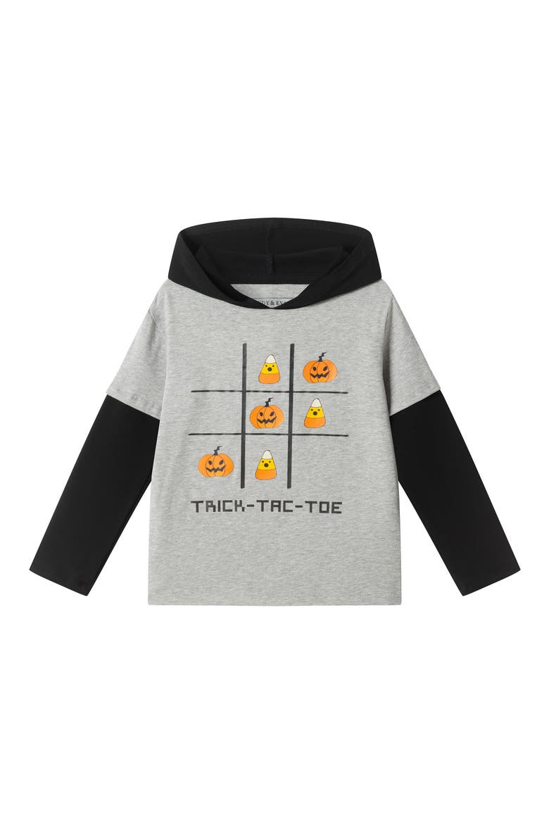 Kids' Pumpkin Hooded Long Sleeve T-Shirt, Main, color, GYM