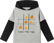 Andy & Evan Kids' Pumpkin Hooded Long Sleeve T-Shirt