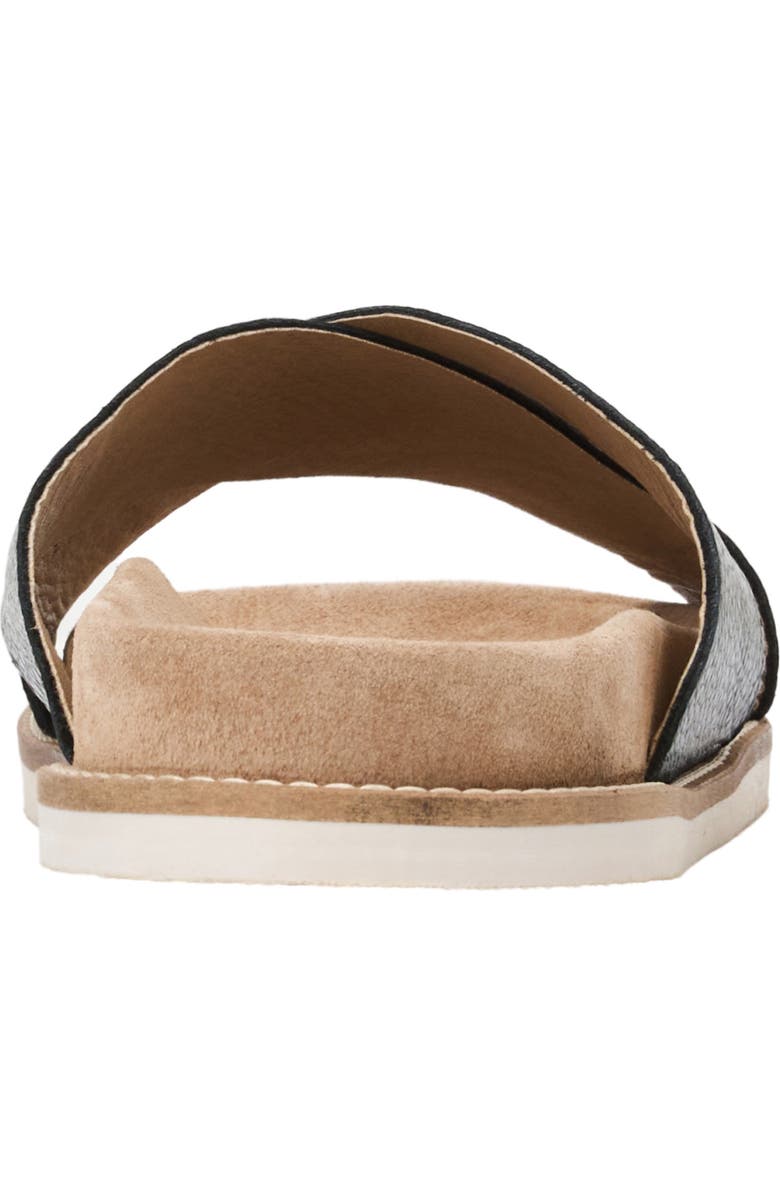 Bruno Magli Edgar Crisscross Leather Slide Sandal, Alternate, color, Black Pebbled