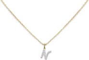 Monica Vinader Lab Grown Diamond Initial Pendant Necklace